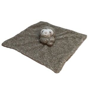 Carters Sloth Security‎ Blanket Plush Baby Lovey Toy Brown And White 14" Stuffed